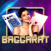 Baccarat B live casino tile artwork with player cards