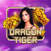 Dragon Tiger live casino tile artwork with two beasts