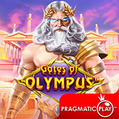Gates of Olympus hot slot tile artwork with Zeus figure