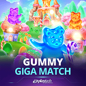 Gummy Giga Match slot tile artwork with candy icons