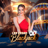 Las Vegas Blackjack live casino tile artwork with chip stack