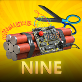 Nine arcade tile artwork with number nine