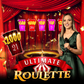 Ultimate Roulette live casino tile artwork with wheel